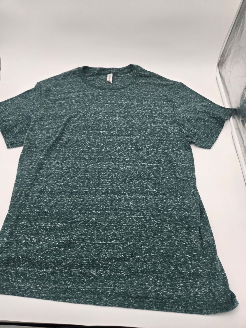 Jerzees Snow Heather Jersey Crew T-Shirt Speckled Green Men's Tee